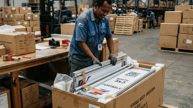 Estimasi Berat Booth Portable Knockdown yang Aman