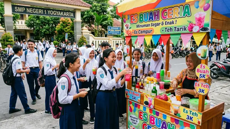 Sukses Jualan Minuman Kekinian di Sekolahan dengan Booth