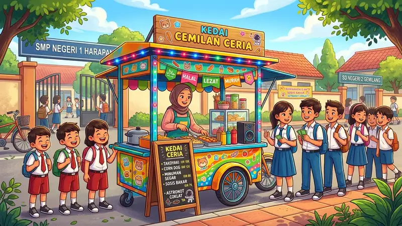Desain Gerobak Motor Unik untuk Tarik Perhatian Anak Sekolah