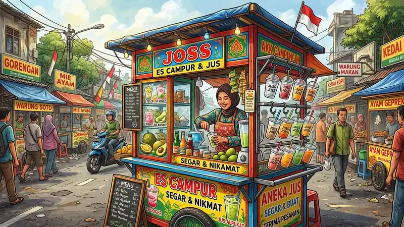 Cara Pasang Rak Gantungan Cup Minuman di Booth Portable