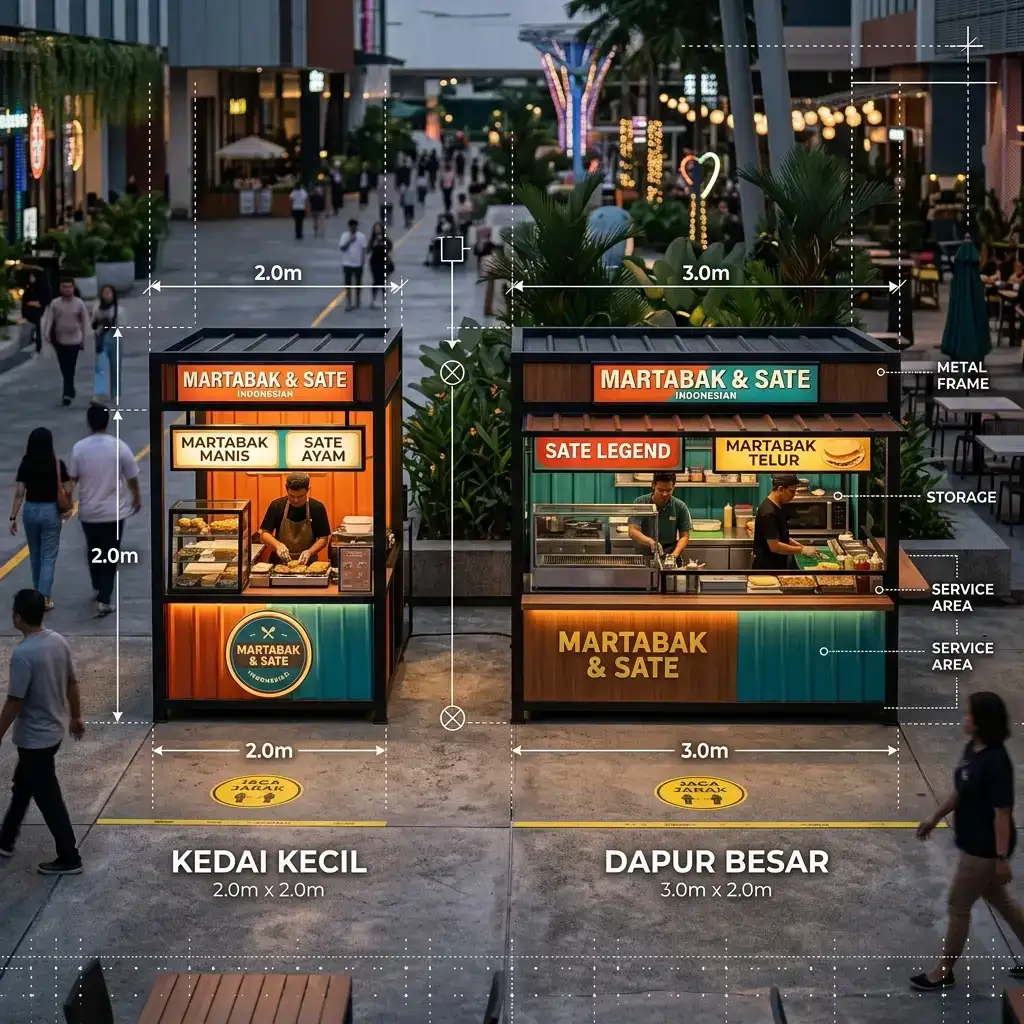 Ukuran Booth Container 2x2 vs 2x3: Mana yang Cocok untuk Lokasimu?